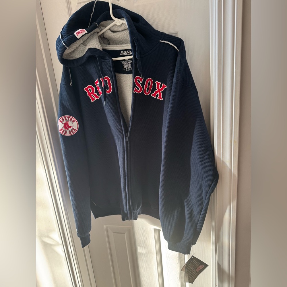 Stitches Boston Red Sox Navy Blue Hoodie  XL